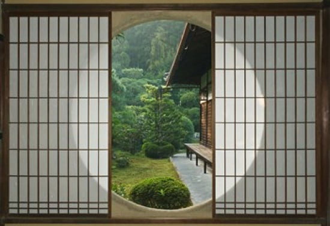 Tea House Window Sesshuji Temple Kyoto Japan Canvas Art - Rob Tilley DanitaDelimont (18 x 12)