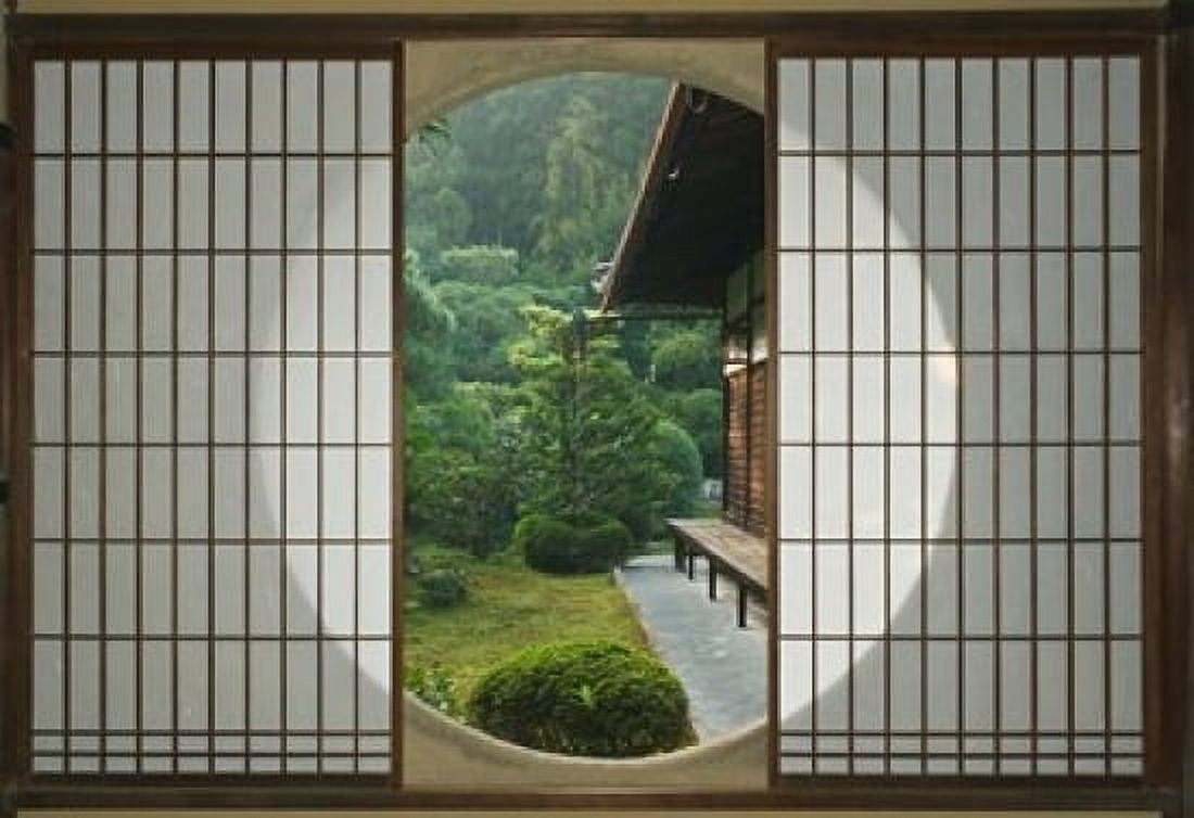 Tea House Window Sesshuji Temple Kyoto Japan Canvas Art - Rob Tilley DanitaDelimont (36 x 24)