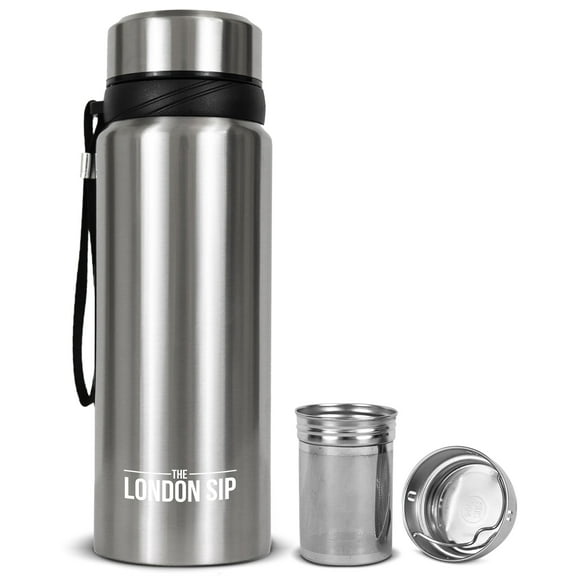 Tea Infuser Bottle 25oz, Silver