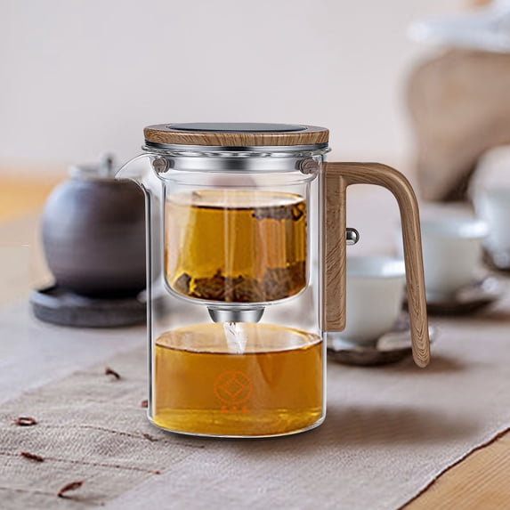 Tea Infuser Pot, Tea Maker, Glass Magnetic Floating Cup, Water Separation Brewing Set, 1 Count