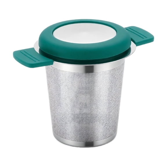 Tea Infuser Stainless Steel Fine Mesh with Silicone Lid for Filter Bags
