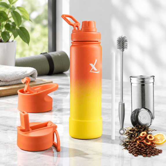 Tea Infuser Water Bottle 22 Oz - Triple Wallulated Stainless Steel ...