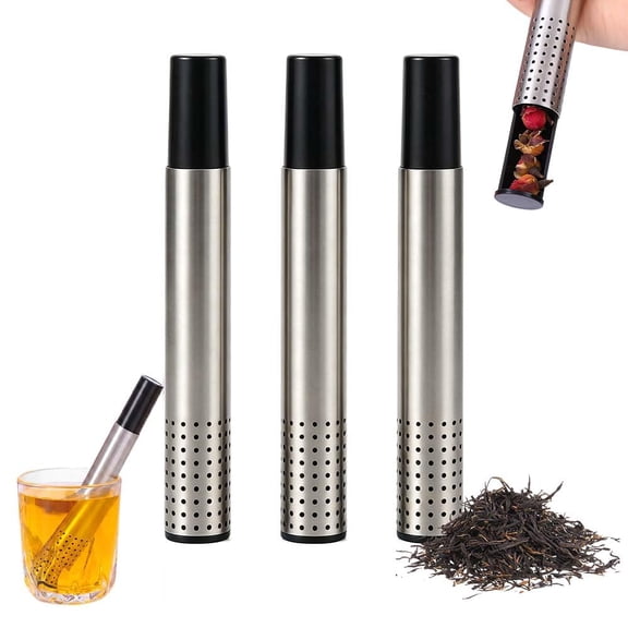 Tea Infuser for Loose Leaf, Stainless Steel Infuser Stick with Fine Mesh, Long Handle Strainer, Reusable Steeper for Coffee, Spices.