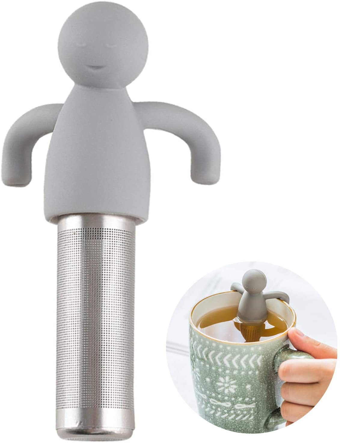 Yoassi Extra Fine 18/8 Stainless Steel Tea Infuser Mesh Strainer with Large  Capacity & Perfect Size Double Handles for Hanging on Teapots, Mugs, Cups
