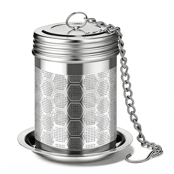 Tea Infuser for Loose Tea, Stainless Steel Tea Strainer with Drip Tray Tea Diffuser Filter Tea Steeper Infusers for Black Tea, Rooibos