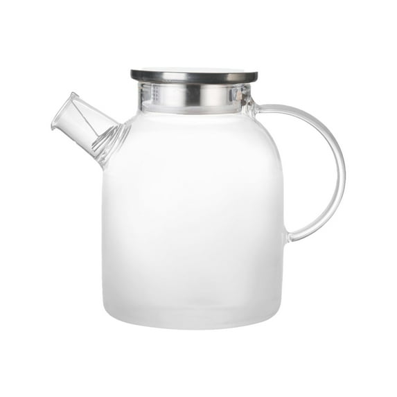 Kettle - Dienrx Glass Teapot Stovetop Microwave Glass Tea Kettle With Lid And Removable Filter Spout Heatproof Borosilicate Glass Teapot For Loose Tea And Fruit Tea, 1X Glass Teapot Kettle
