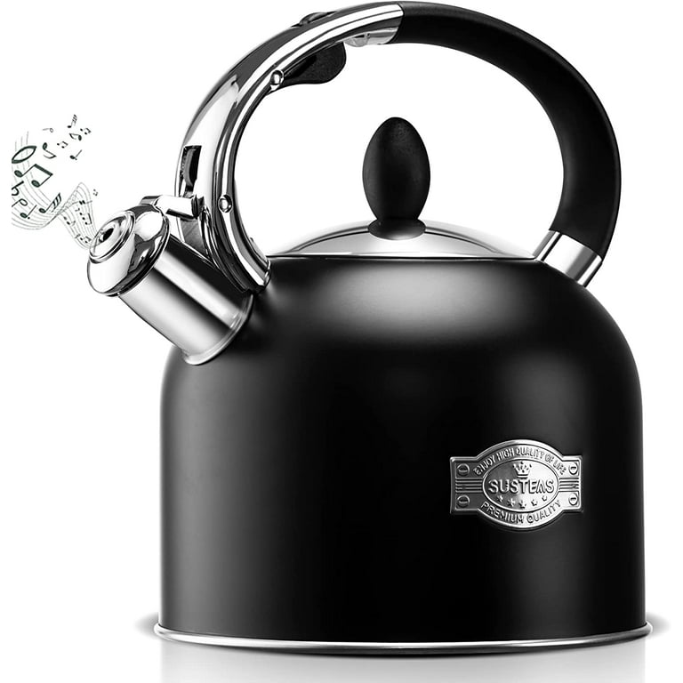 YSSOA Stainless Steel Whistling Tea Kettle, 3.17 Quart, Teapot for