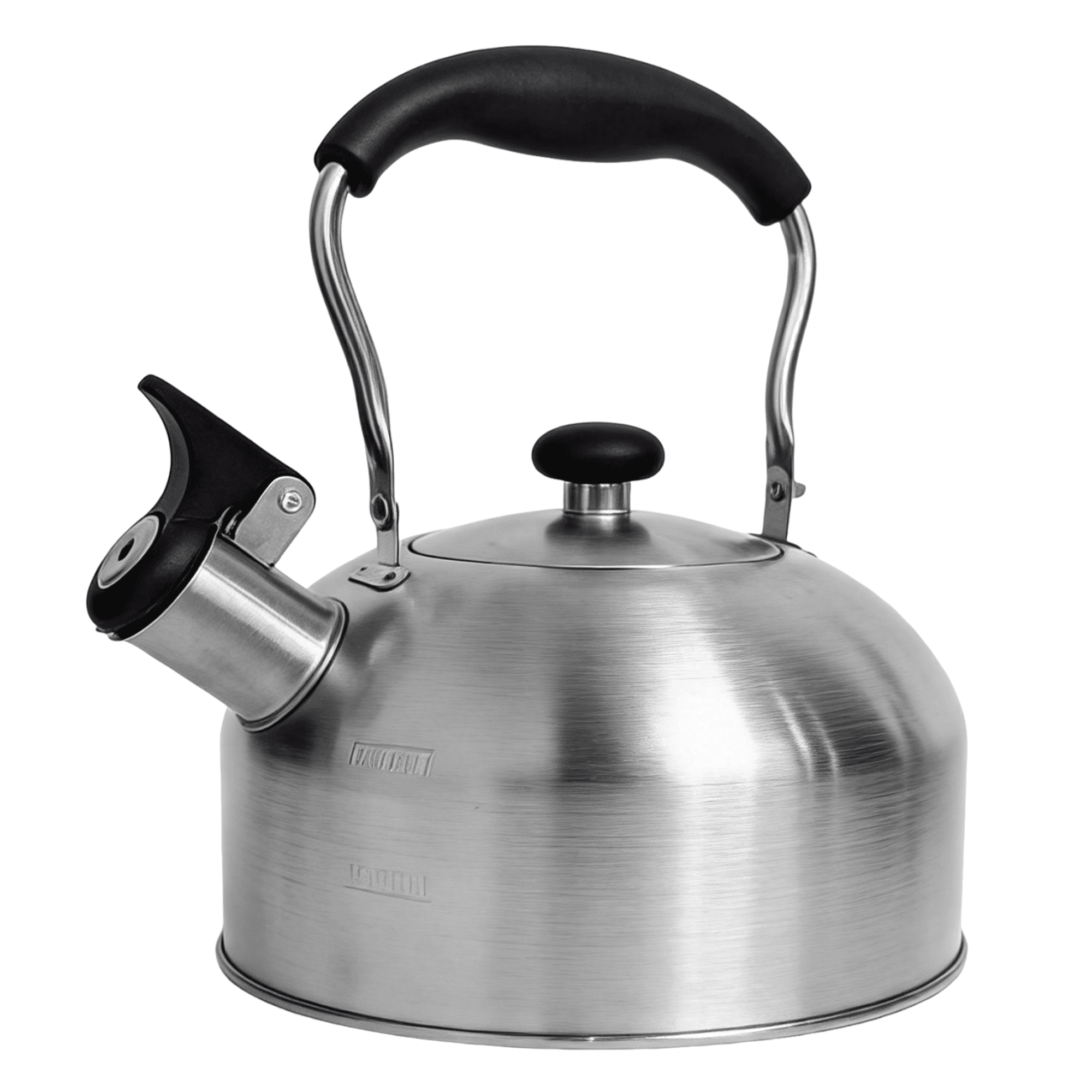 2L Stainless Steel Whistling Tea Kettle, Stovetop Water Kettle with Heat Resistant Handle, Dust-Proof Spout Stove Top Teapot for Gas & Induction Cooktops