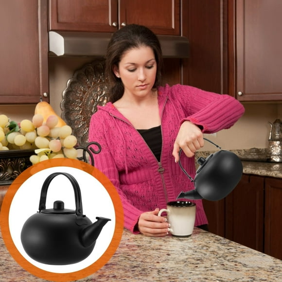 Kitchen Glass Tea Kettle Water Kettle Stainless Teapot Pot Whistling Pot Teapot Induction Infuser Stove Teakettle,Black Kitchen Glass&Bottle