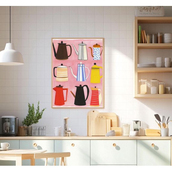 Tea Kettles Fun For Tea Lovers Tea Pots Coffee And Tea Poster Unframed Paper Print