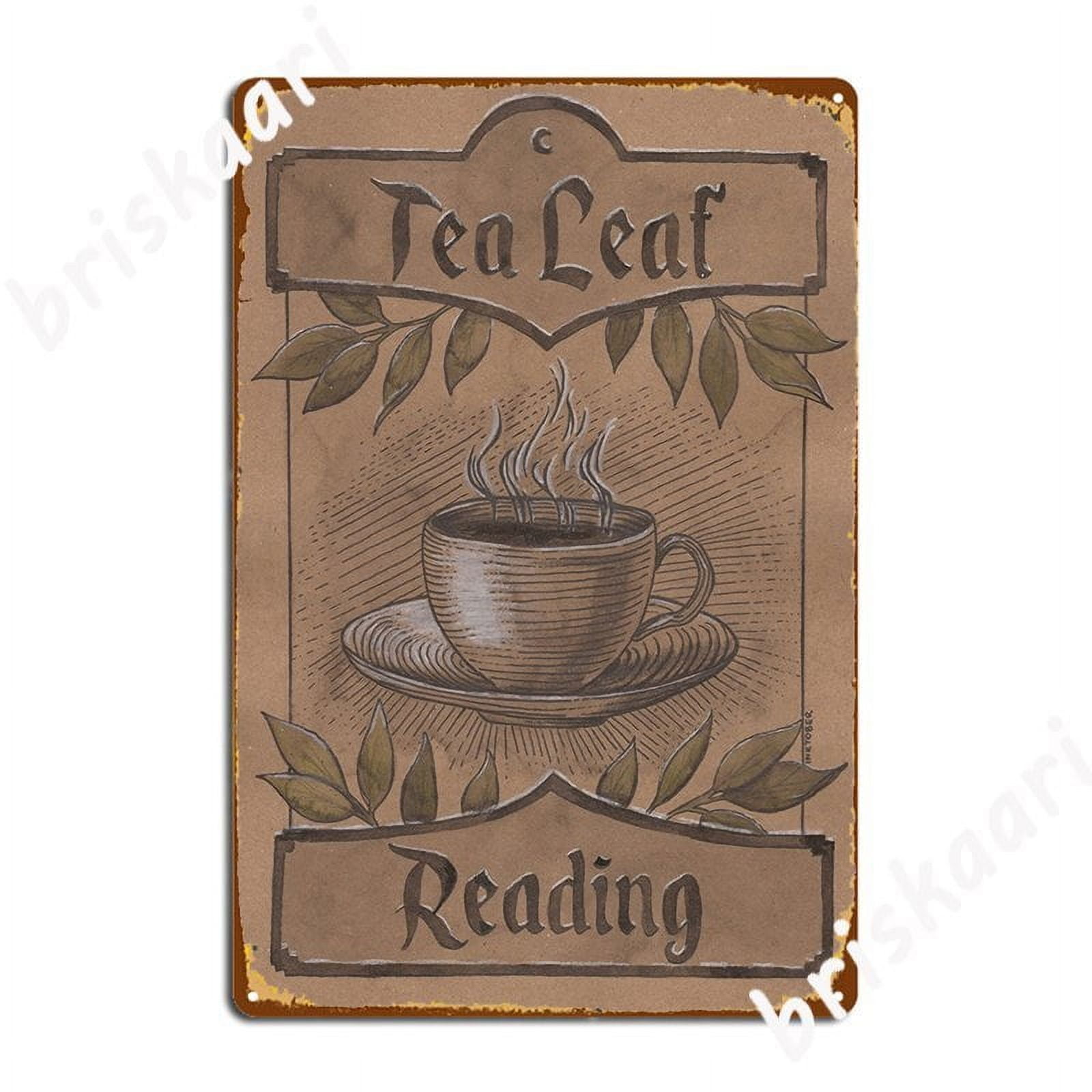 Tea Leaf Reading Metal Plaque Poster Garage Club Design Wall Plaque ...