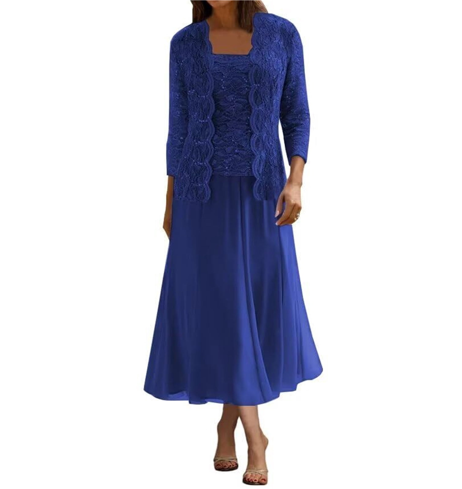 Tea Length Mother of The Bride Dresses 2 Piece Chiffon Laces Mother of Groom Dresses with Jacket Size 22 Plus Pink - Walmart.com Tea Length Mother of The Bride Dresses 2 Piece Chiffon Laces Mother of Groom Dresses with Jacket Size 22 Plus Pink - Walmart.com