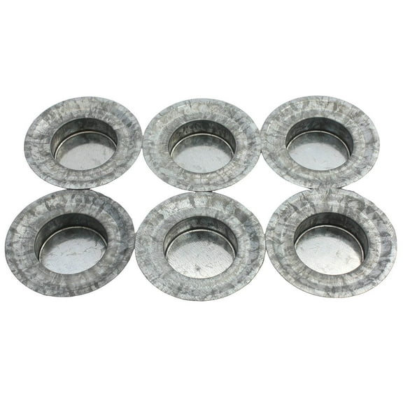 Tea Light Candle Holder Metal Lid Inserts for Regular Mouth Mason, Ball, Canning Jars, 6 Pack