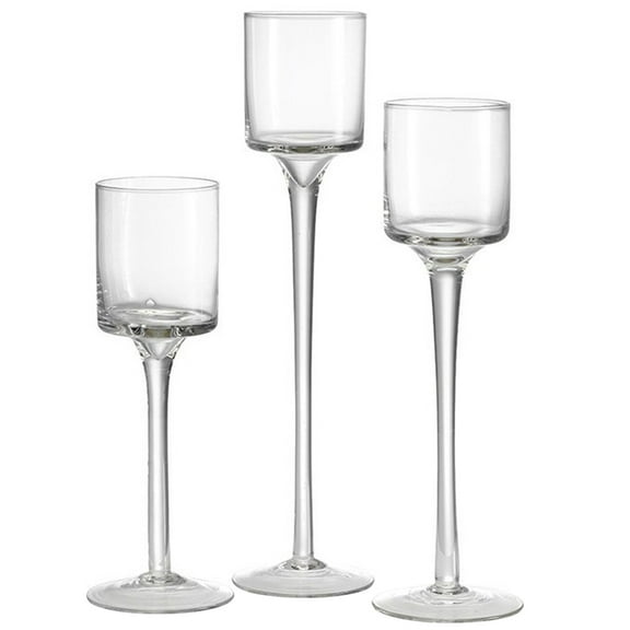 Tea Light Candle Holders Glass Tealight 3 Pcs Container Vases Home Decor Taper Candles Décor Decoration for