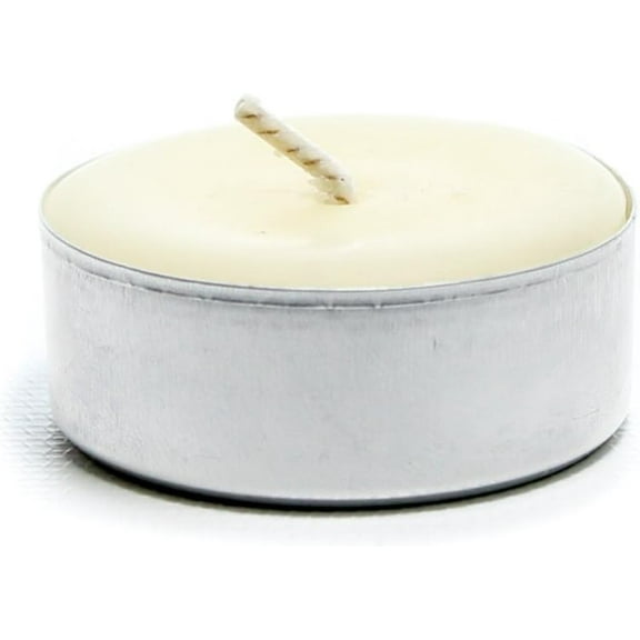Tea Light Candles, 100% Pure Natural Bees Wax, Yellow Tea Lights in Metal Cups, Fragrance Free, Clean Burning, Long Lasting Candle Wax, Christmas Decor,48 Pack