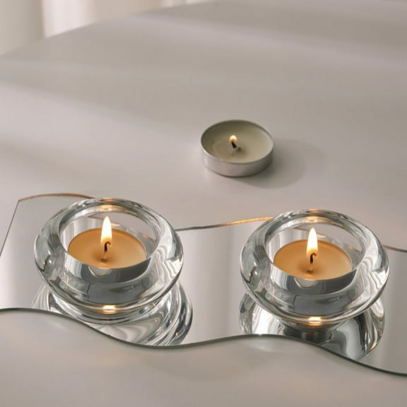 Tea Light Holder,Tea Lights Candle Holder,Glass Tealight Candle Holder,Tealight Candle Holder,Chunky Glass Votive Candle Holder for Wedding Party Decor(1pc 3*1in)from ANMUYUM