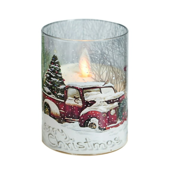 Tea Light Led Candle Light with Snowhouse Deer Wedding Birthday Valentine's Day Christmas Holiday Party Decor