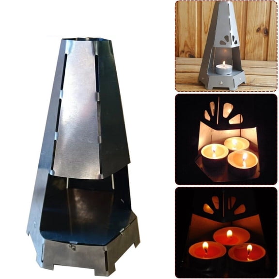 Tea Light Oven Double-Walled Radiator Candle Heater For 3 Tealights Fireplace