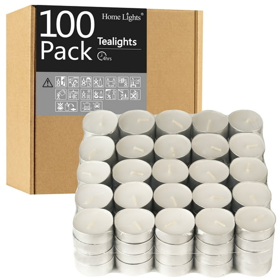 Tea Lights Candles 4 Hours Long Burn Unscented Tea Light Candles Bulk 100 Pack