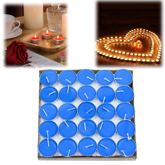 Tea Lights - Smokeless, Unscented, Dripless & Long Lasting Mini Tealight Candles for Home, Weddings & Parties