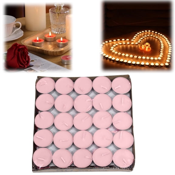Tea Lights - Smokeless, Unscented, Dripless & Long Lasting Mini Tealight Candles for Home, Weddings & Parties