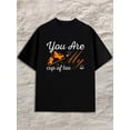 thumbnail image 1 of Tea Lover's T-Shirt men's black Fashionable summer T-shirt, machine washable Original Unisex Shirt Printed tshirts Original Unisex Shirt Crewneck tshirts, 1 of 7