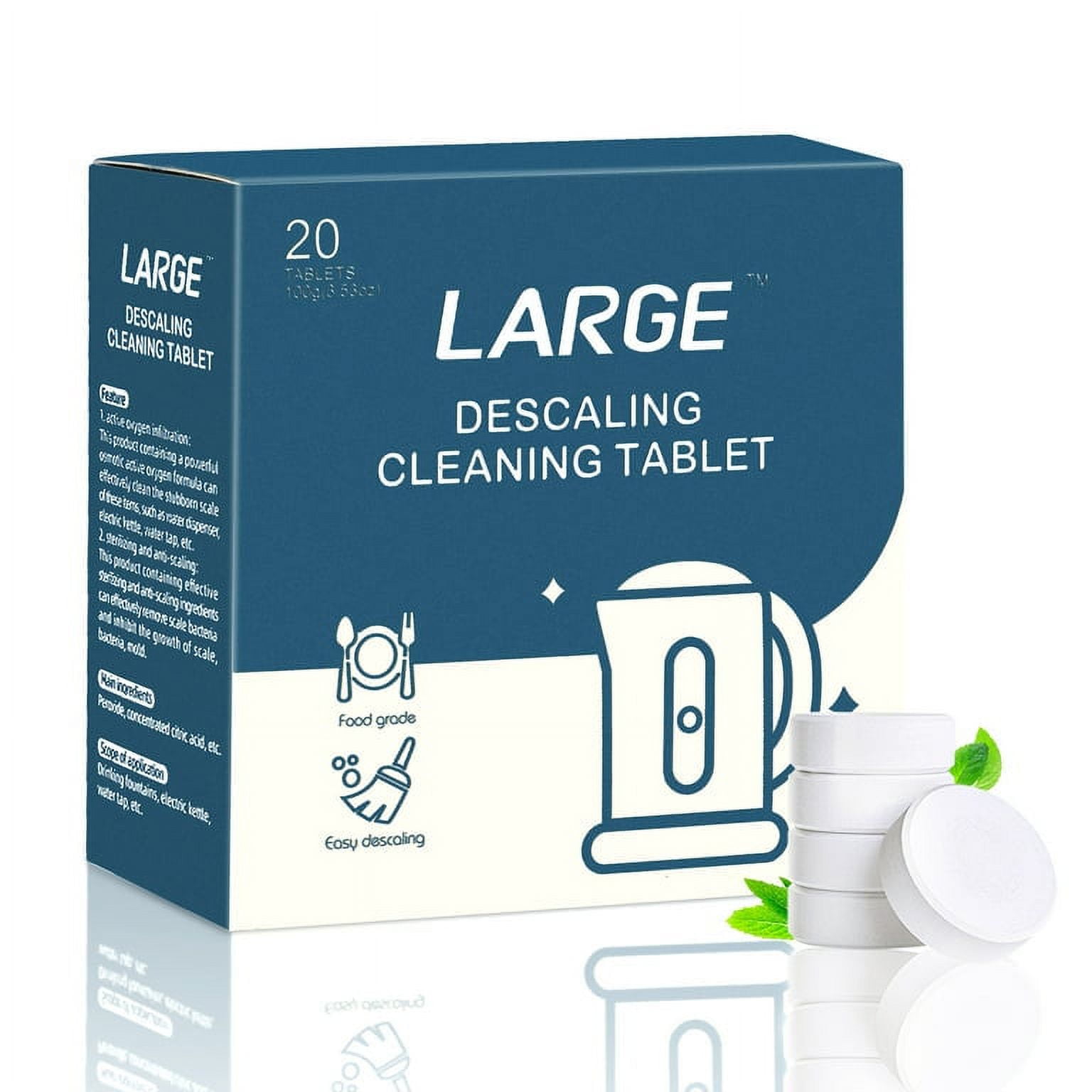 Tea Maker Cleaner Tablets (20 Tablets), JLKTeck Powerful Limescale