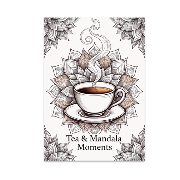 Tea & Mandala Moments Wall Art - Yoga Enthusiast - 13x19 Poster Print