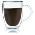 thumbnail image 1 of STP GOODS Double-Walled Glass Mug 12 fl oz (350 ml) Clear Heat-Resistant Glass Cup for Tea Hot Beverages Coffee Service for 1, Clear, 1 of 5