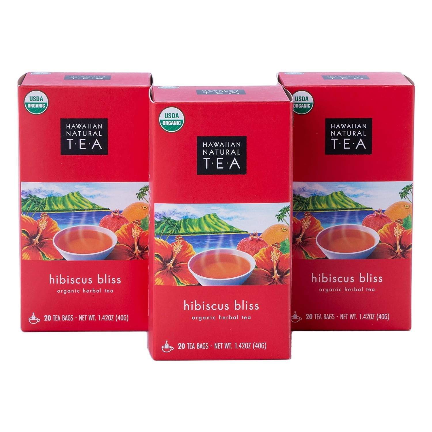 Tea Organic Hibiscus Bliss Tea, CaffeineFree Hibiscus Tea, All and