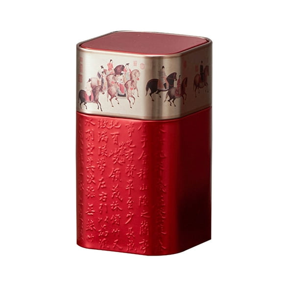 Tea Packagings Box Empty Tea Tin Can Square Tinplate Containers for Loose Tea, Coffee, Candy, Cookie, Spices