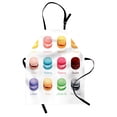 thumbnail image 1 of Tea Party Apron, Colorful French Macaron Cookies with Different Flavors Delicious Sweets Cuisine, Unisex Kitchen Bib with Adjustable Neck for Cooking Gardening, Adult Size, Multicolor, by Ambesonne, 1 of 4