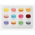 thumbnail image 1 of Tea Party Bath Mat, Colorful French Macaron Cookies with Different Flavors Delicious Sweets Cuisine, Plush Bathroom Decor Mat with Non Slip Backing, 29.5" X 17.5", Multicolor, by Ambesonne, 1 of 2