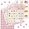 Tea Party Bridal Shower Bingo Game 24 Player Cards & Chips Tea