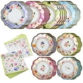 thumbnail image 1 of Tea Party Decorations Tableware Set by Kate Aspen (62 Pc, 16 Guests), Colorful Pastel Party Supplies for Bridal Showers, Baby Shower, Garden Party, Birthdays, 1 of 7