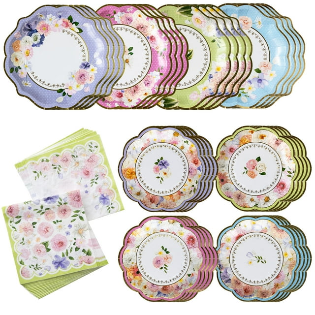 Kate Aspen Tea Party Tableware Set (62 Pc, 16 Guests) for Showers