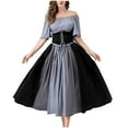 thumbnail image 1 of Tea Party Dresses for Woman Women's Medieval Renaissance Dress Gothic Corset Halloween Costumes Cosplay Dress Midi Dress for Women S-13 Gray S, 1 of 9
