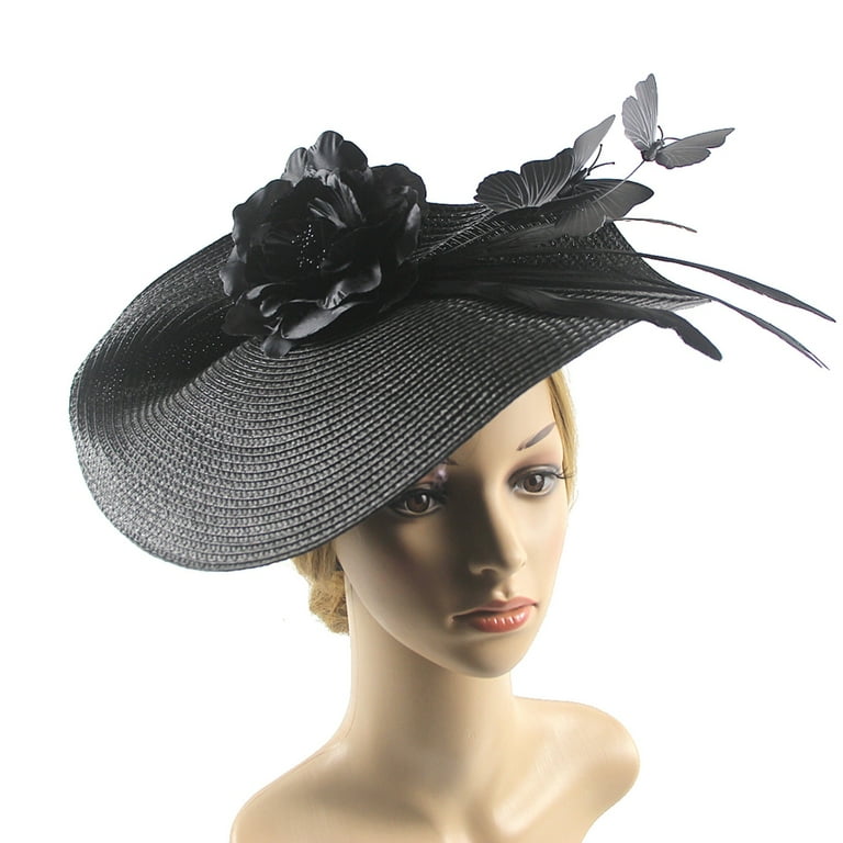 ✪ Tea-Party Fascinator Derby Hat for Women with Butterfly ✪ Tea-Party Fascinator Derby Hat for Women with Butterfly