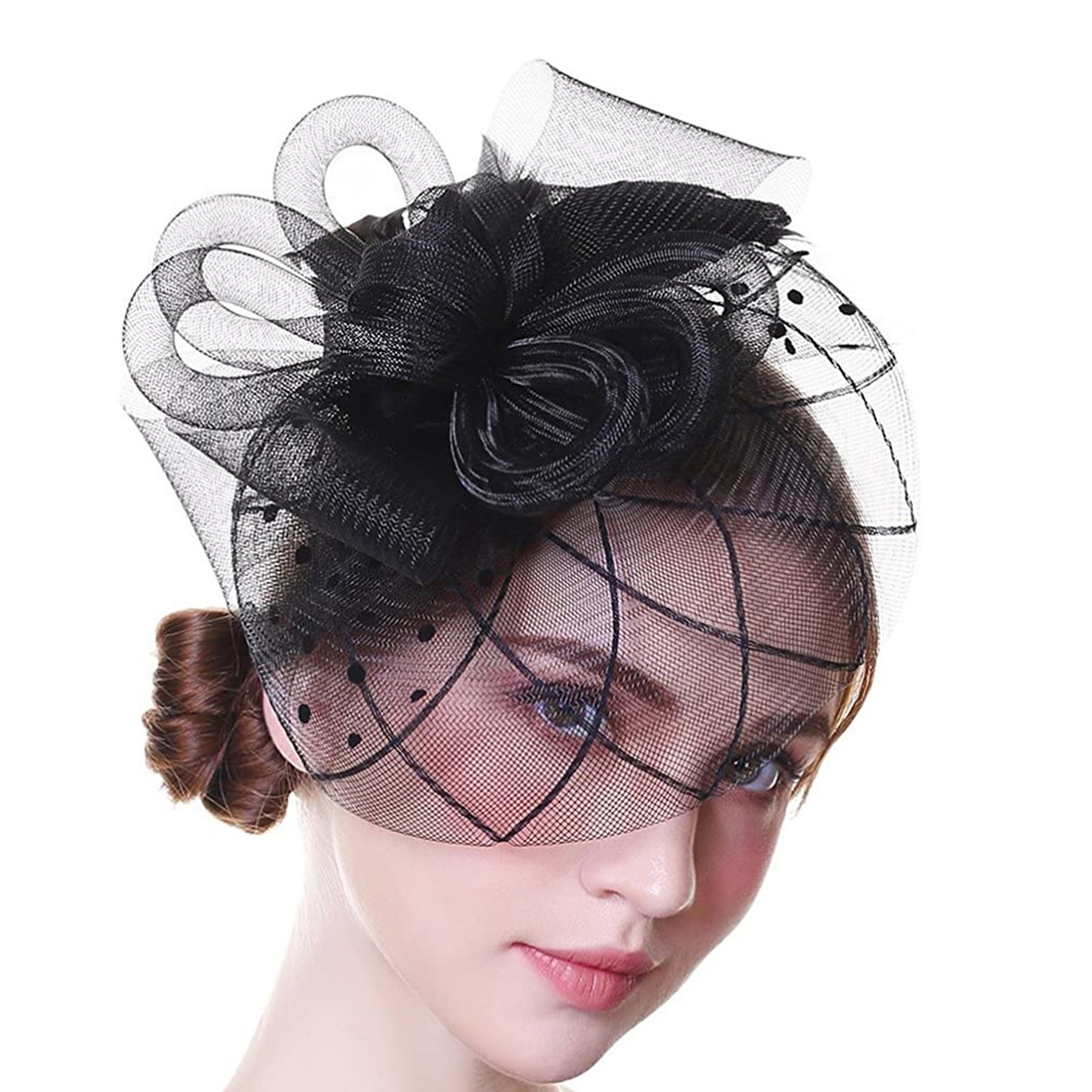 Elegante cappello Fascinator pillbox cappello per le donne cocktail tè party copricapo squisito fascino francese per matrimonio vintage copricapo donna