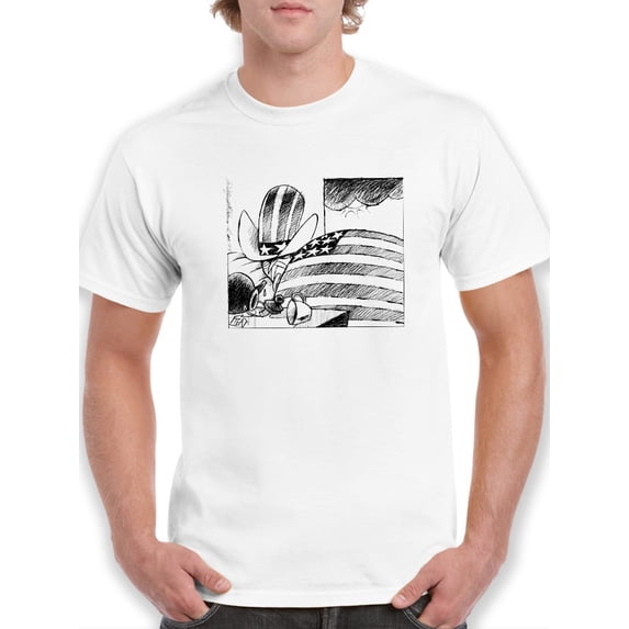 Tea Party Hangover T-Shirt Men -Wilfred Hildonen Designs, Male 5X-Large