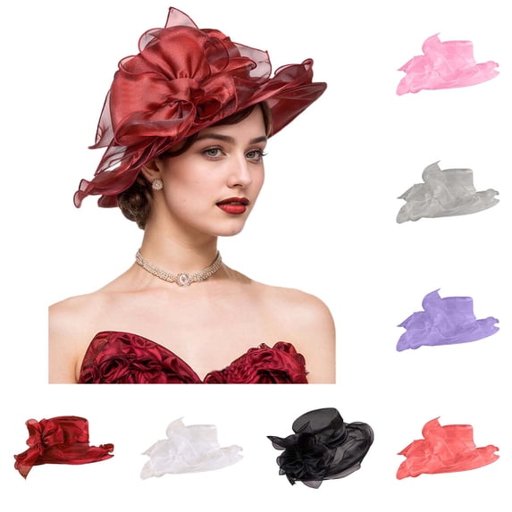 Tea Party Hat Easter Stylish And Breathable Sun Hats for Women Men Outdoor Summer Wide Brim UPF 50+ Lightweight Travel Beach Hat