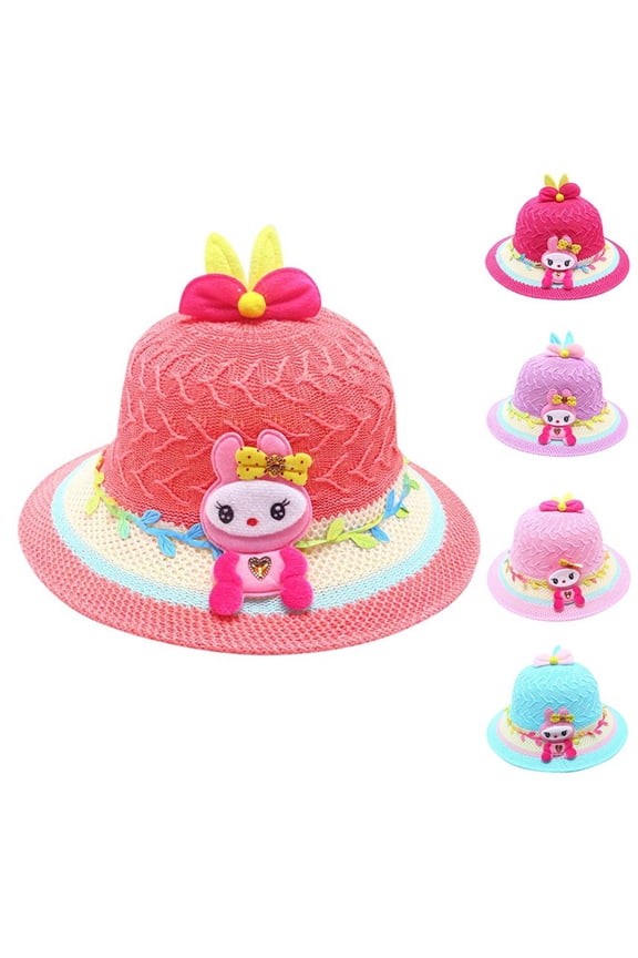 Tea Party Hats Easter Kids Hats & Caps for Boys Girls Toddler Children Soft Comfortable Adjustable Outdoor Play Park Party Daily Wear Sun