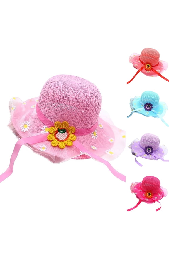 Tea Party Hats Easter Kids Sun Hat Wide Brim Summer Beach Hat for Boys Girls Toddler Outdoor Play Travel Lightweight Breathable