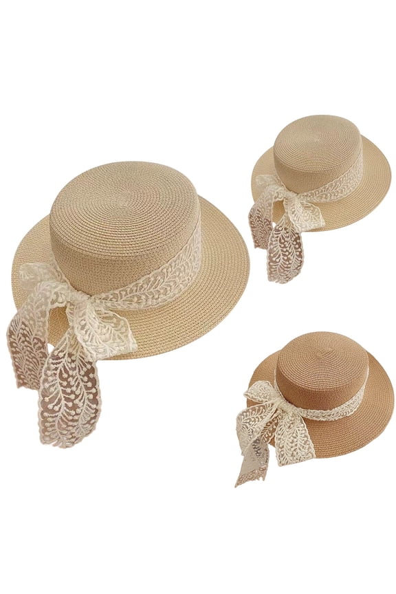 Tea Party Hats for Women Easter Summer Sun Hats for Women Men Wide Brim Straw Hat Outdoor Beach Gardening Casual Comfortable Lightweight Breathable Adjustable