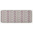 thumbnail image 1 of Tea Party Kitchen Mat, Ornate Teacup and Pot with Romantic Roses Birds Valentines Day Themed Image, Plush Decorative Kitchen Mat with Non Slip Backing, 47" X 19", Pale Pink Dust, by Ambesonne, 1 of 1