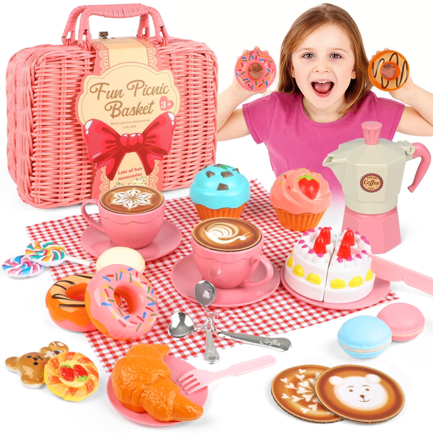 Year Old Girl Gifts Pretend Play Tea Set For Little Girls, Gift