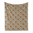 thumbnail image 1 of Tea Party Soft Flannel Fleece Throw Blanket, Muted Tone Teapot Breakfast Ceremony Print, Cozy Plush for Indoor and Outdoor Use, 50" x 70", Warm Taupe Multicolor, by Ambesonne, 1 of 6