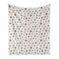 thumbnail image 1 of Tea Party Soft Flannel Fleece Throw Blanket, Pattern of Coffee Mugs in Classic Vintage Style Inspired Pottery Drink Cafe, Cozy Plush for Indoor and Outdoor Use, 60" x 80", Multicolor, by Ambesonne, 1 of 5