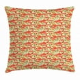 thumbnail image 1 of Tea Party Throw Pillow Cushion Cover, Traditional Polka Dots with Teapot and Cups on Floral Composition Background, Decorative Square Accent Pillow Case, 24 X 24 Inches, Multicolor, by Ambesonne, 1 of 2