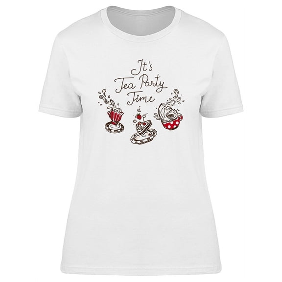 Tea Party Time Graphic T-Shirt Women -Image by Shutterstock, Female x-Large